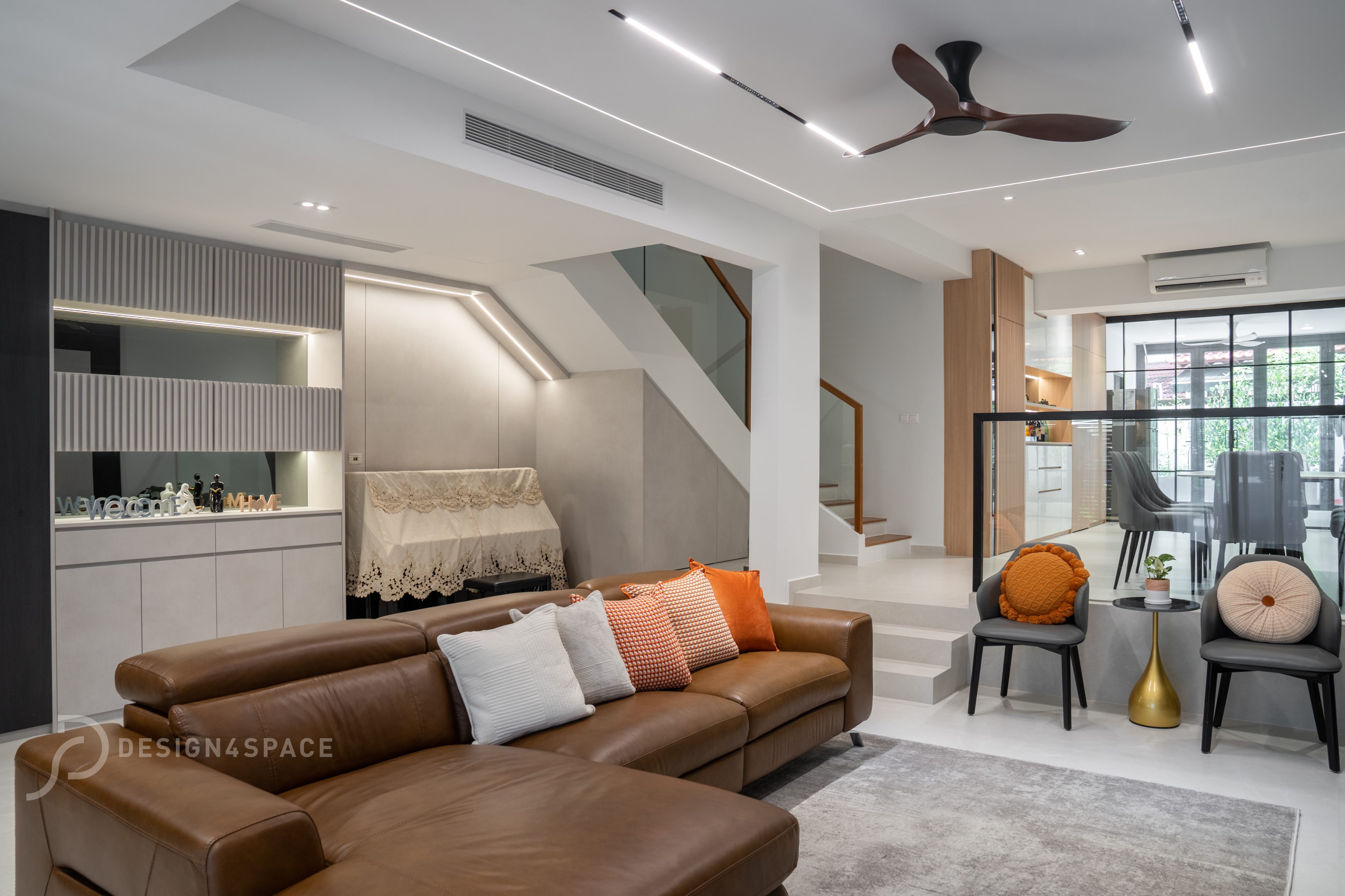 Contemporary, Modern Design - Living Room - Landed House - Design by Design 4 Space Pte Ltd