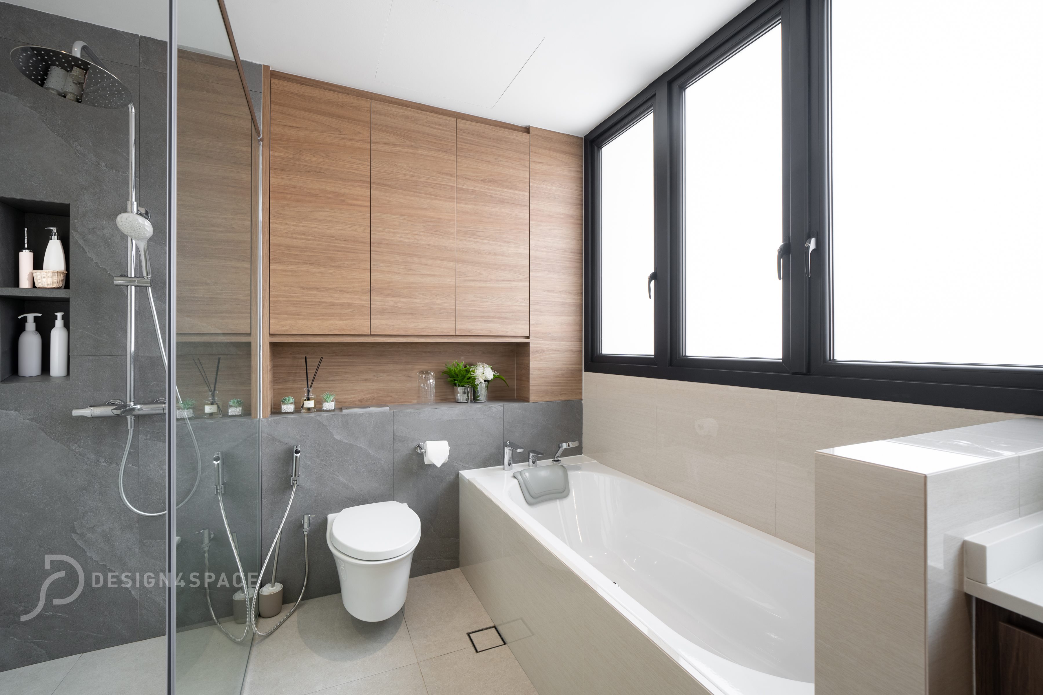 Contemporary, Modern Design - Bathroom - Landed House - Design by Design 4 Space Pte Ltd