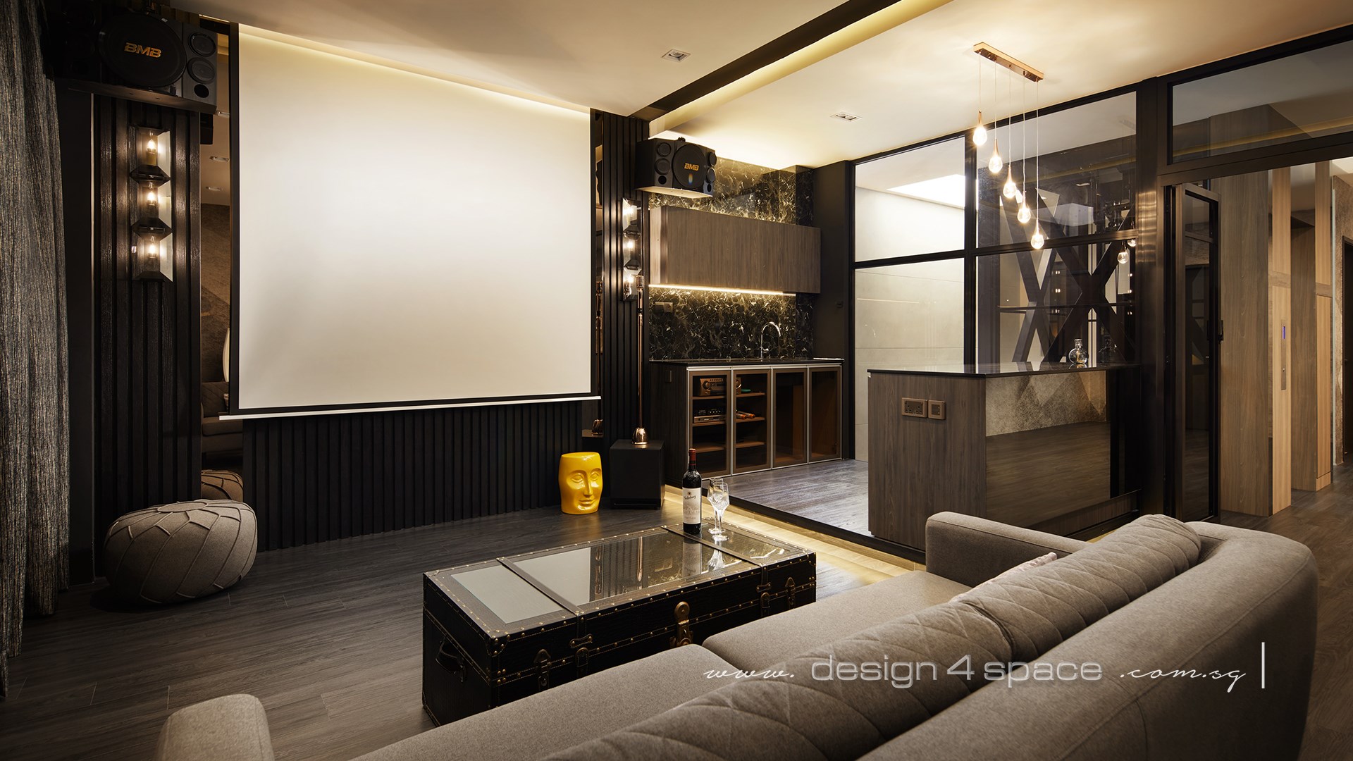 Modern Design - Entertainment Room - Landed House - Design by Design 4 Space Pte Ltd
