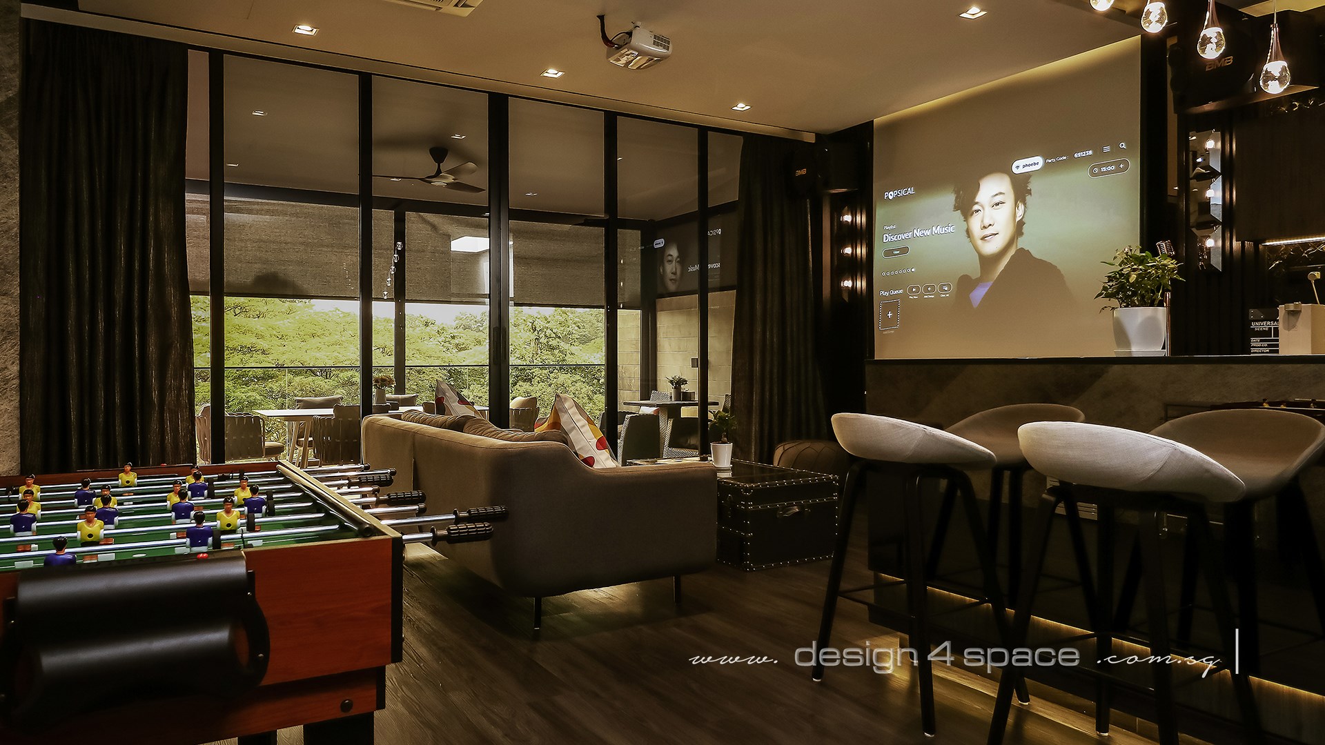 Modern Design - Entertainment Room - Landed House - Design by Design 4 Space Pte Ltd