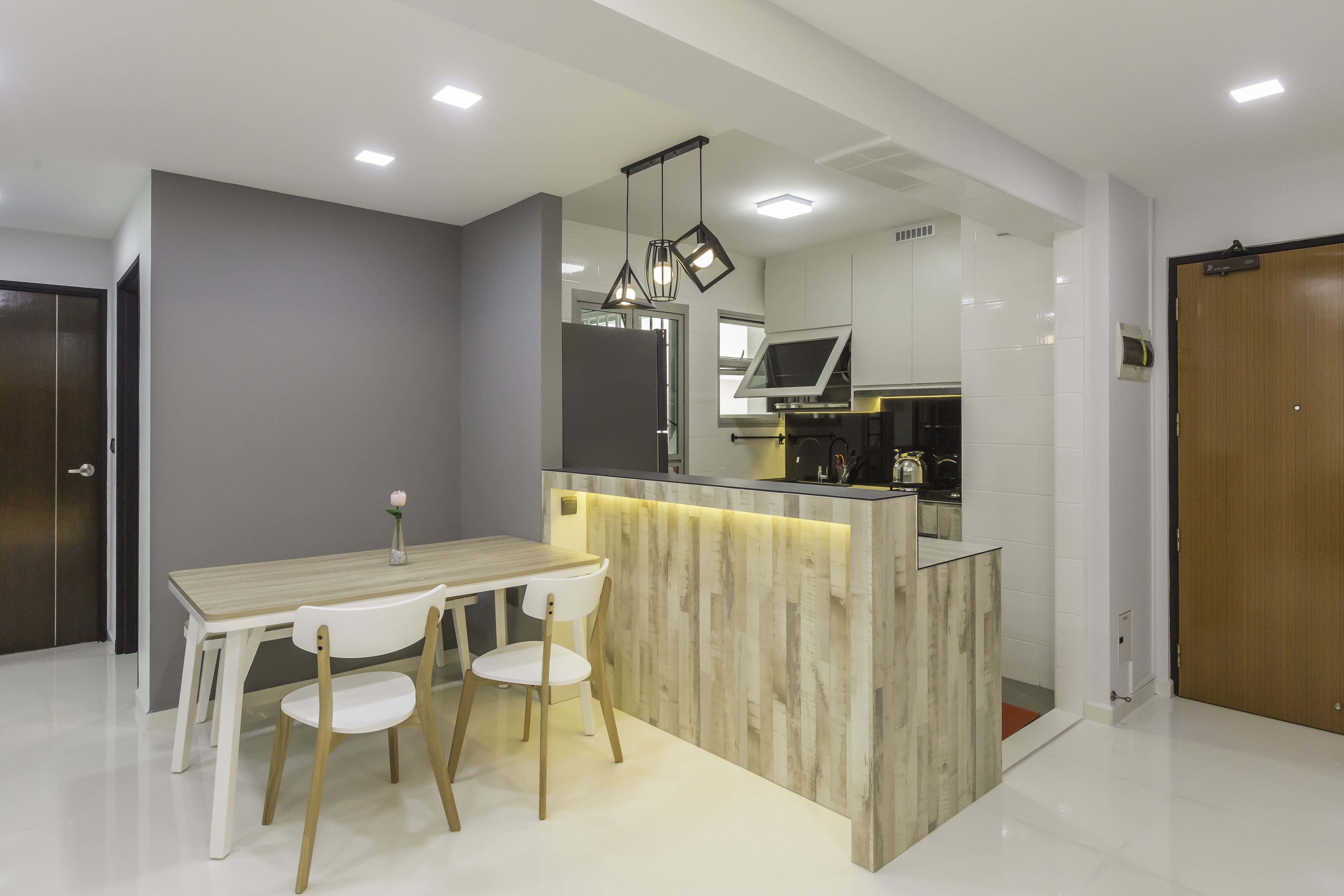 Contemporary, Modern Design - Dining Room - HDB 4 Room - Design by Design 4 Space Pte Ltd