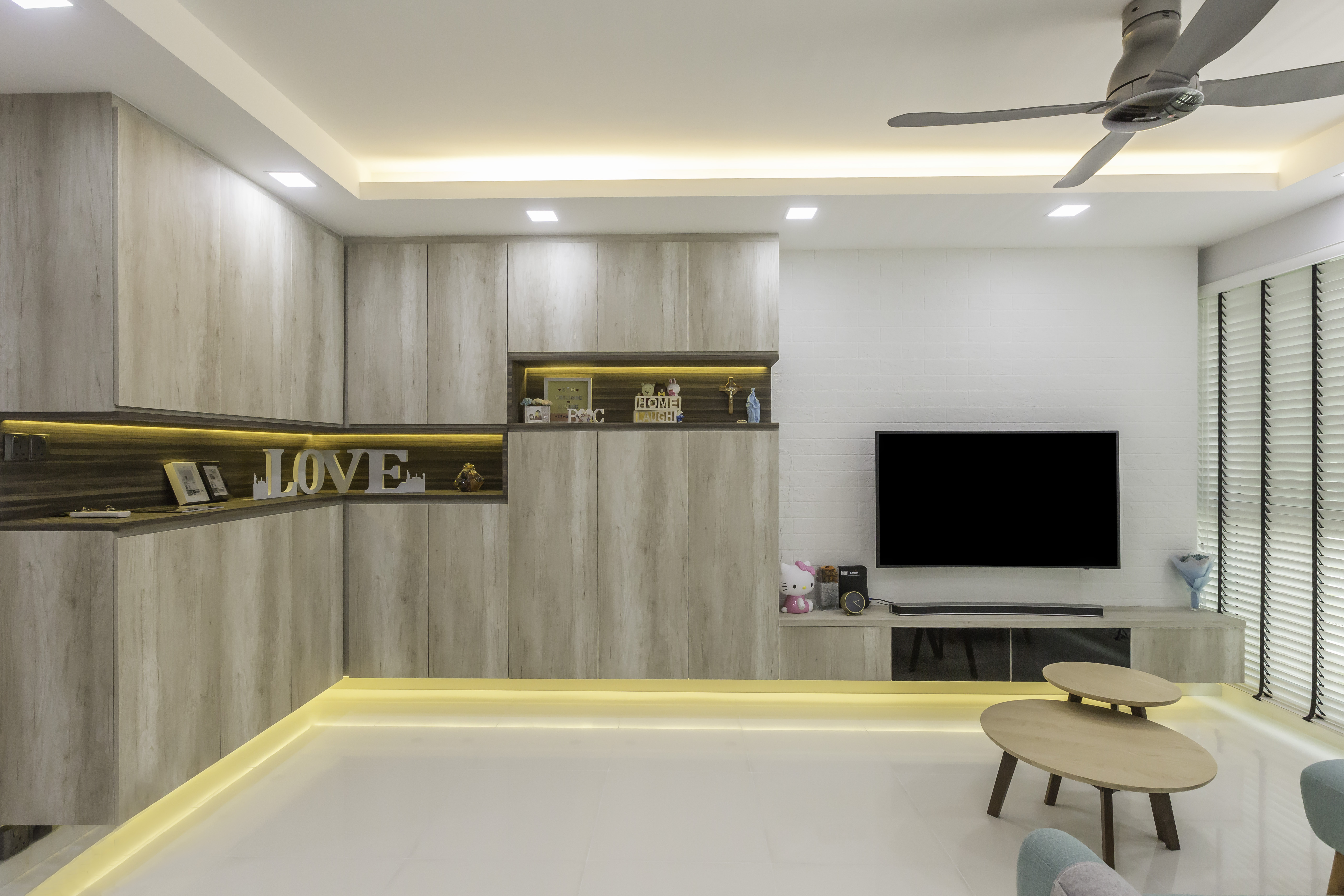 Contemporary, Modern Design - Living Room - HDB 4 Room - Design by Design 4 Space Pte Ltd