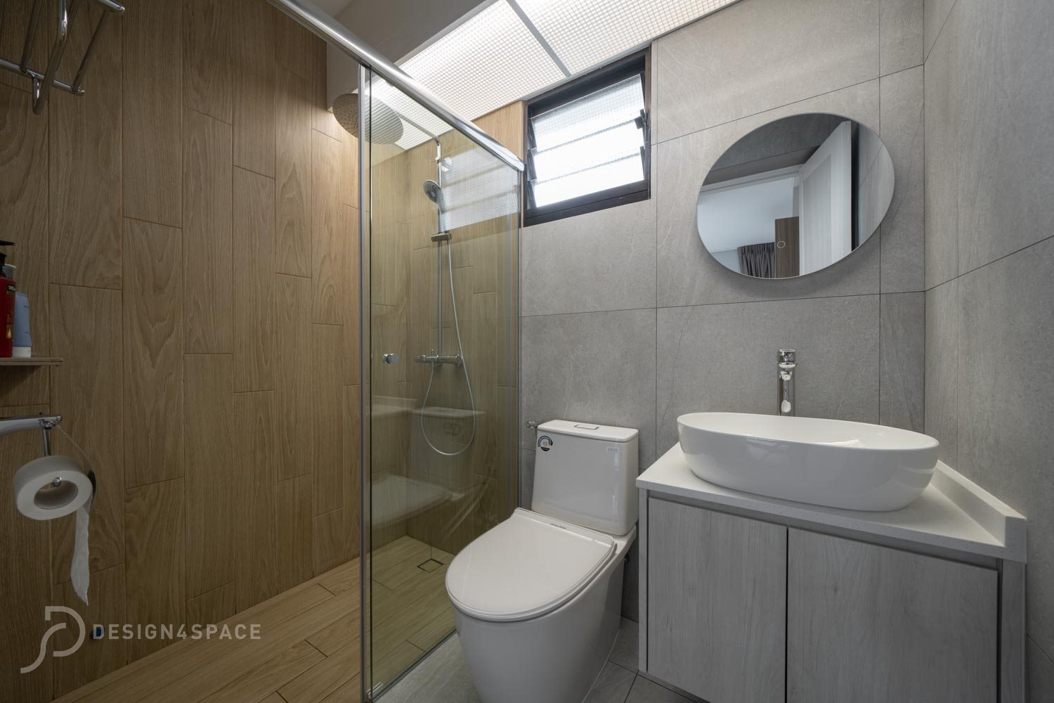 Minimalist, Modern, Scandinavian Design - Bathroom - HDB 4 Room - Design by Design 4 Space Pte Ltd