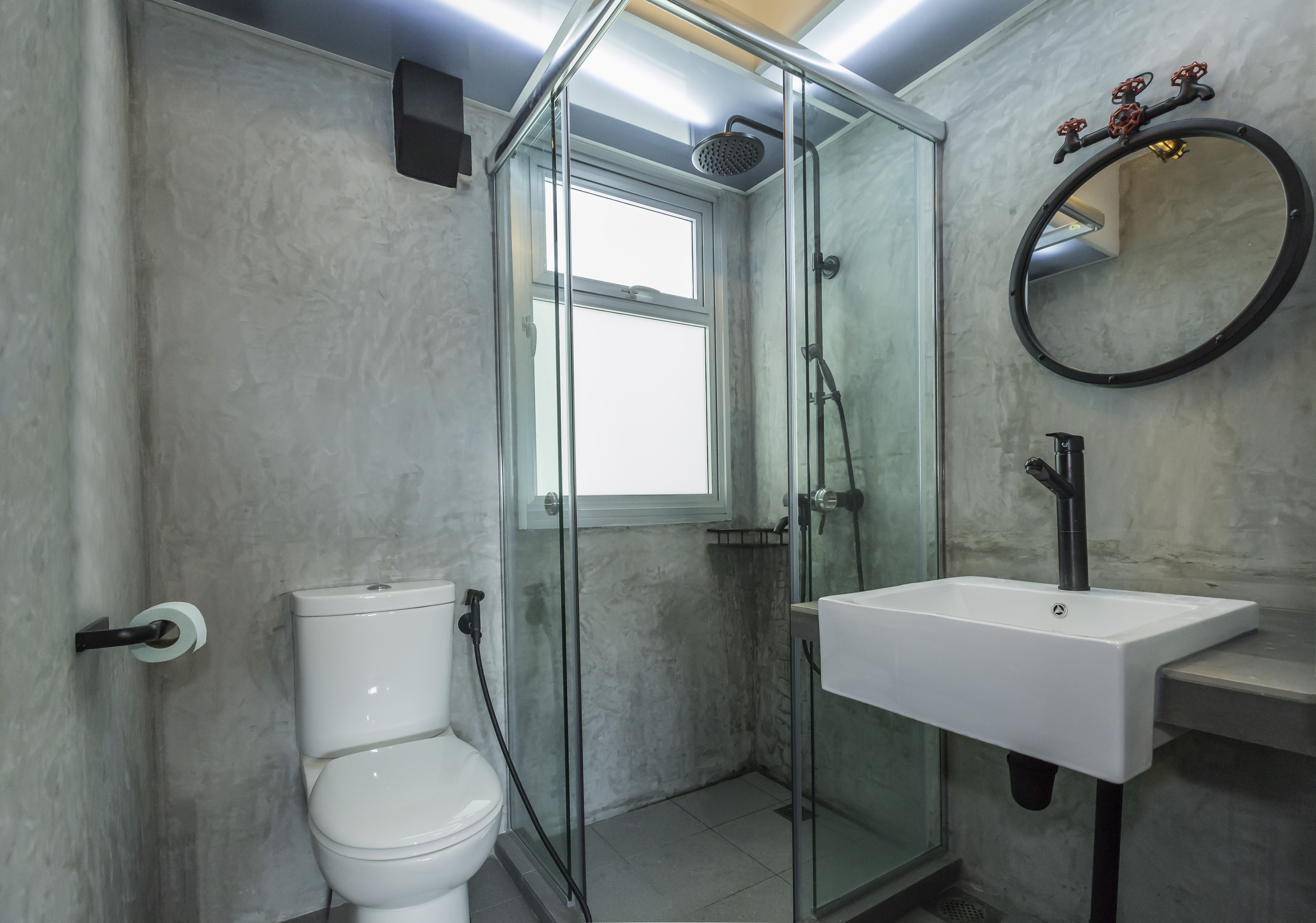 Industrial Design - Bathroom - HDB 3 Room - Design by Design 4 Space Pte Ltd