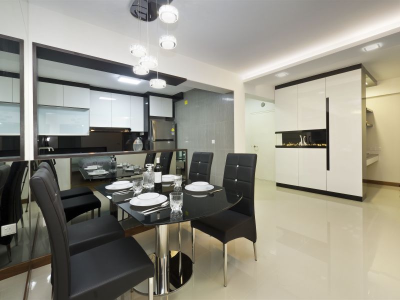 Contemporary Design - Dining Room - HDB 4 Room - Design by Design Profession Pte Ltd