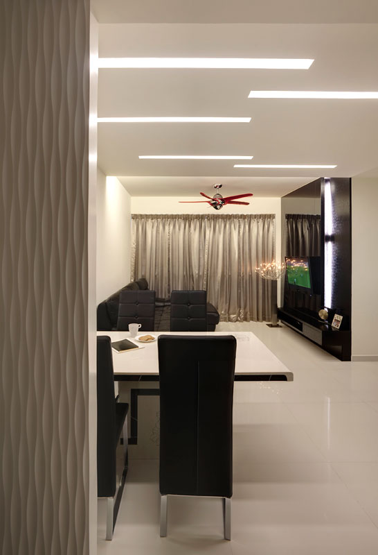 Contemporary, Modern Design - Living Room - HDB 4 Room - Design by Design Profession Pte Ltd