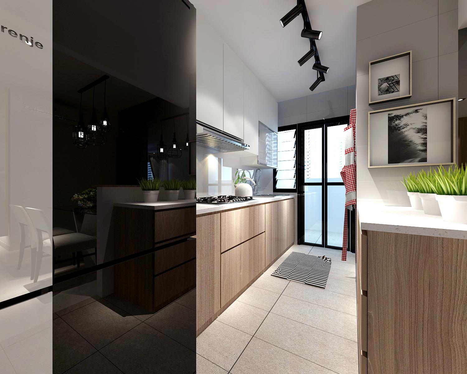Contemporary Design - Kitchen - HDB 4 Room - Design by Designers Inc Pte Ltd