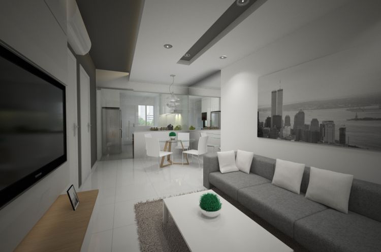 Contemporary, Minimalist Design - Living Room - HDB 3 Room - Design by Designscale Pte Ltd