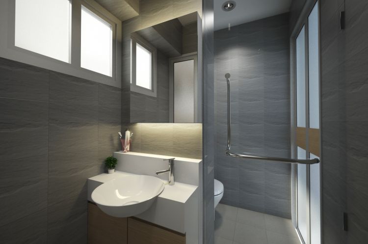 Contemporary, Minimalist Design - Bathroom - HDB 3 Room - Design by Designscale Pte Ltd