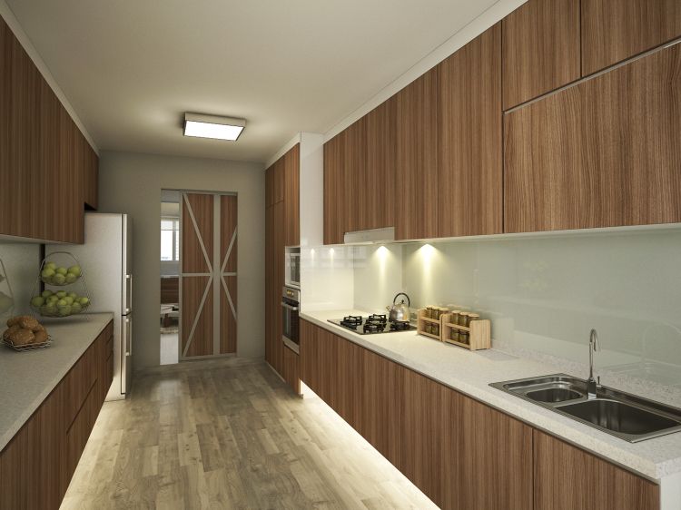 Minimalist Design - Kitchen - HDB 3 Room - Design by Designscale Pte Ltd