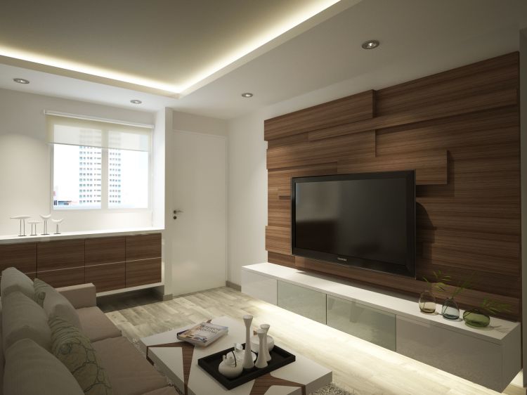 Minimalist Design - Living Room - HDB 3 Room - Design by Designscale Pte Ltd