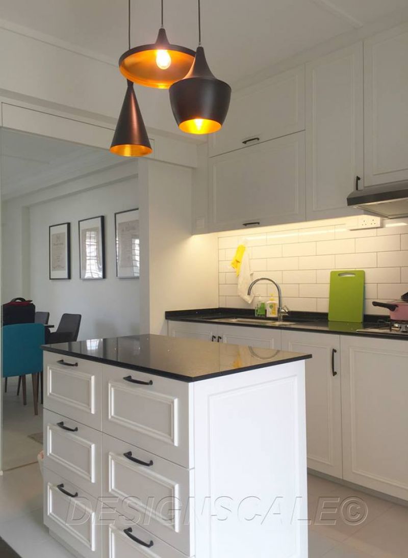 Contemporary, Minimalist, Victorian Design - Kitchen - HDB 4 Room - Design by Designscale Pte Ltd