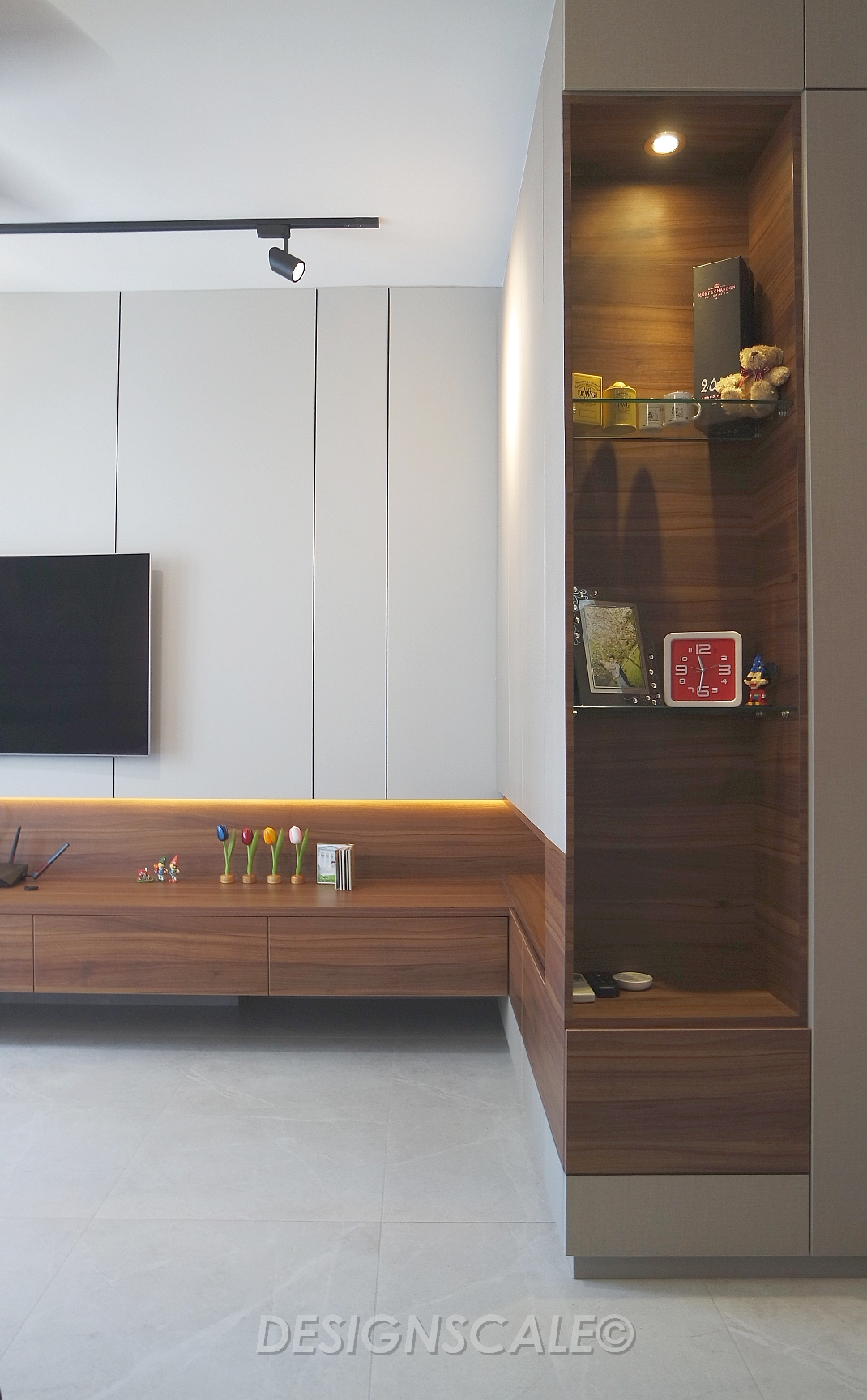 Modern Design - Living Room - HDB 4 Room - Design by Designscale Pte Ltd