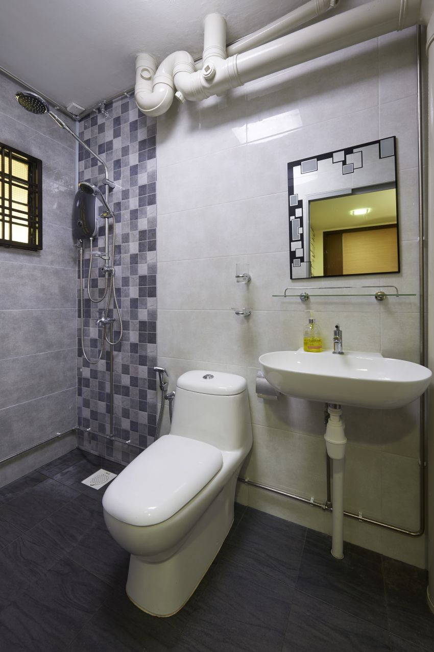 Rustic Design - Bathroom - HDB 5 Room - Design by Dezign Culture