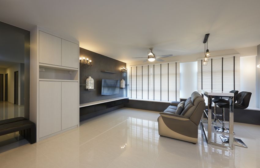 Contemporary Design - Living Room - HDB 5 Room - Design by Dezign Culture