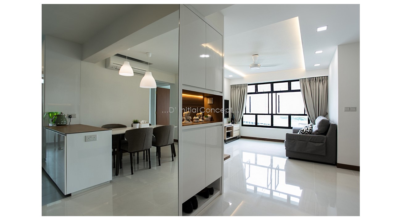 Contemporary, Minimalist Design - Living Room - HDB 4 Room - Design by D Initial Concept