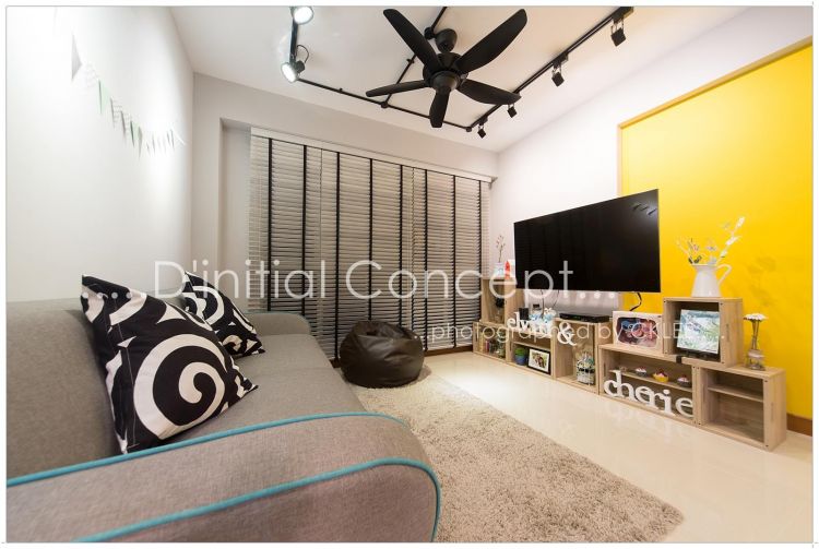 Scandinavian Design - Living Room - HDB 4 Room - Design by D Initial Concept