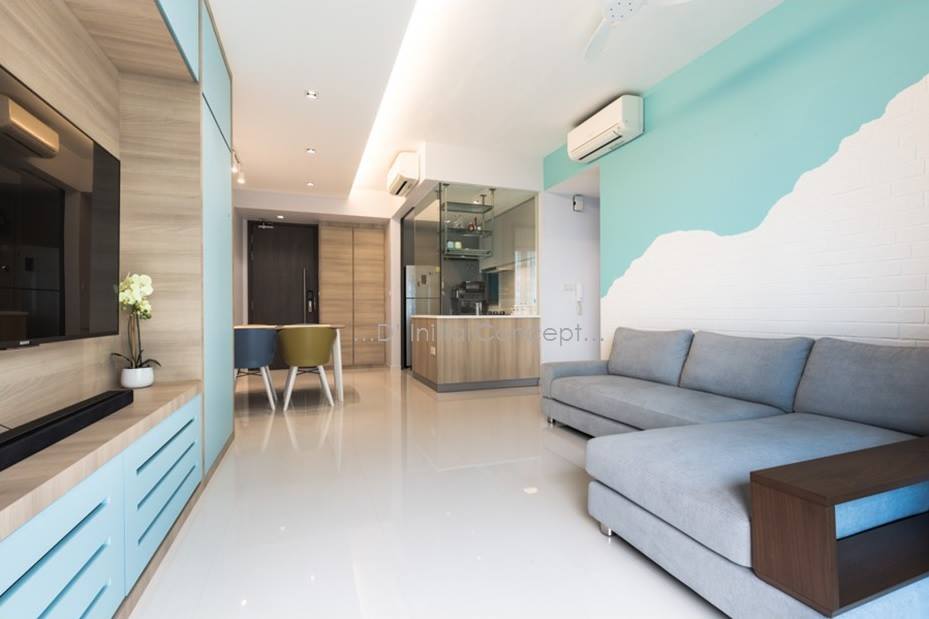 Mediterranean, Minimalist, Modern Design - Living Room - Condominium - Design by D Initial Concept