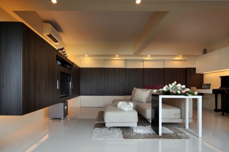 Minimalist Design - Living Room - HDB 3 Room - Design by Distinctidentity Pte Ltd