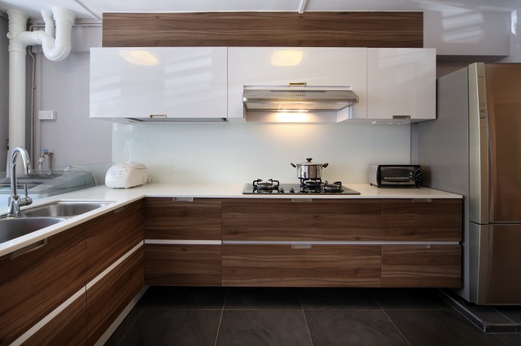 Tropical Design - Kitchen - HDB 3 Room - Design by Distinctidentity Pte Ltd