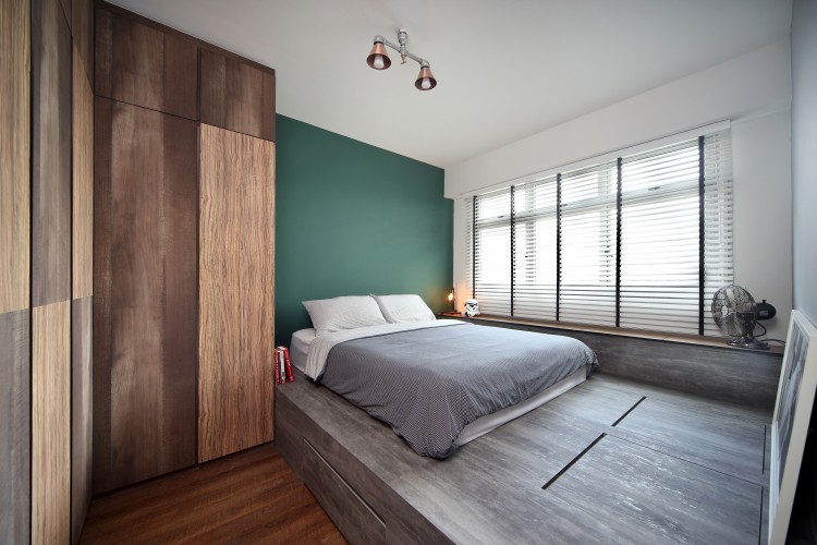 Retro Design - Bedroom - HDB 4 Room - Design by Distinctidentity Pte Ltd
