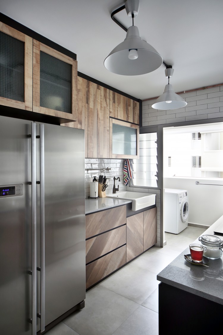 Retro Design - Kitchen - HDB 4 Room - Design by Distinctidentity Pte Ltd