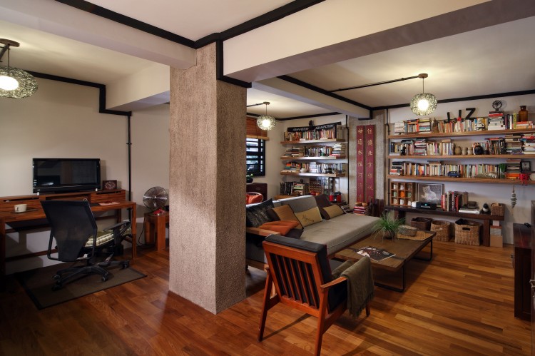 Retro Design - Living Room - HDB 5 Room - Design by Distinctidentity Pte Ltd