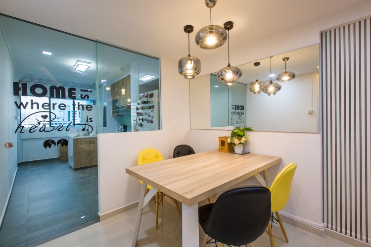 Modern Design - Dining Room - HDB 4 Room - Design by Diva's Interior Design Pte Ltd