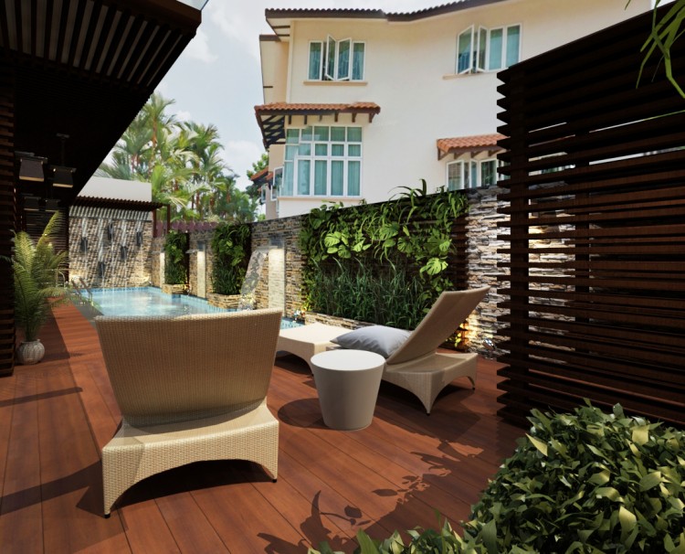 Modern, Tropical Design - Balcony - Landed House - Design by Diva's Interior Design Pte Ltd
