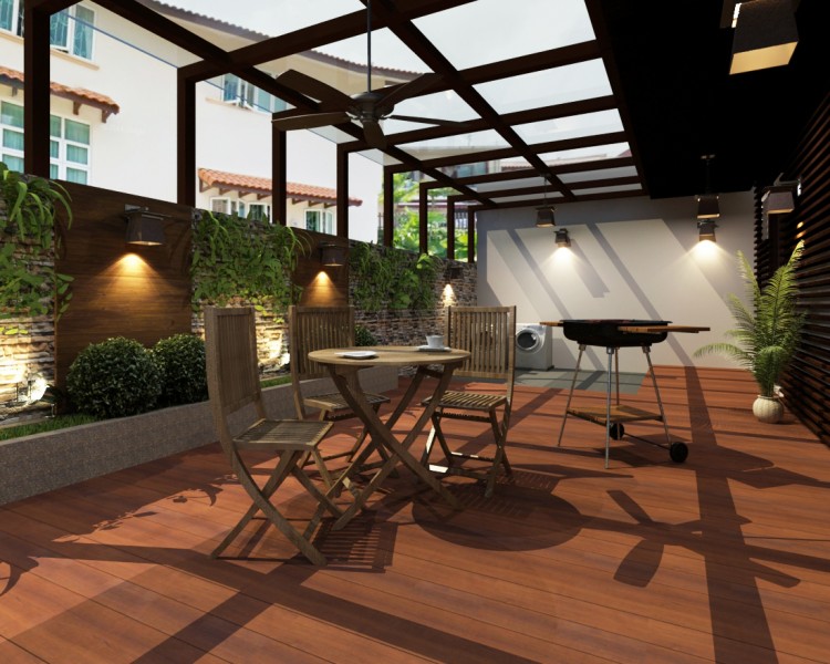 Modern, Tropical Design - Balcony - Landed House - Design by Diva's Interior Design Pte Ltd