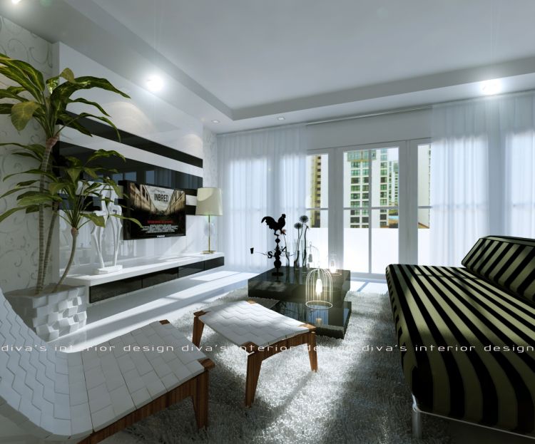 Contemporary Design - Living Room - Condominium - Design by Diva's Interior Design Pte Ltd