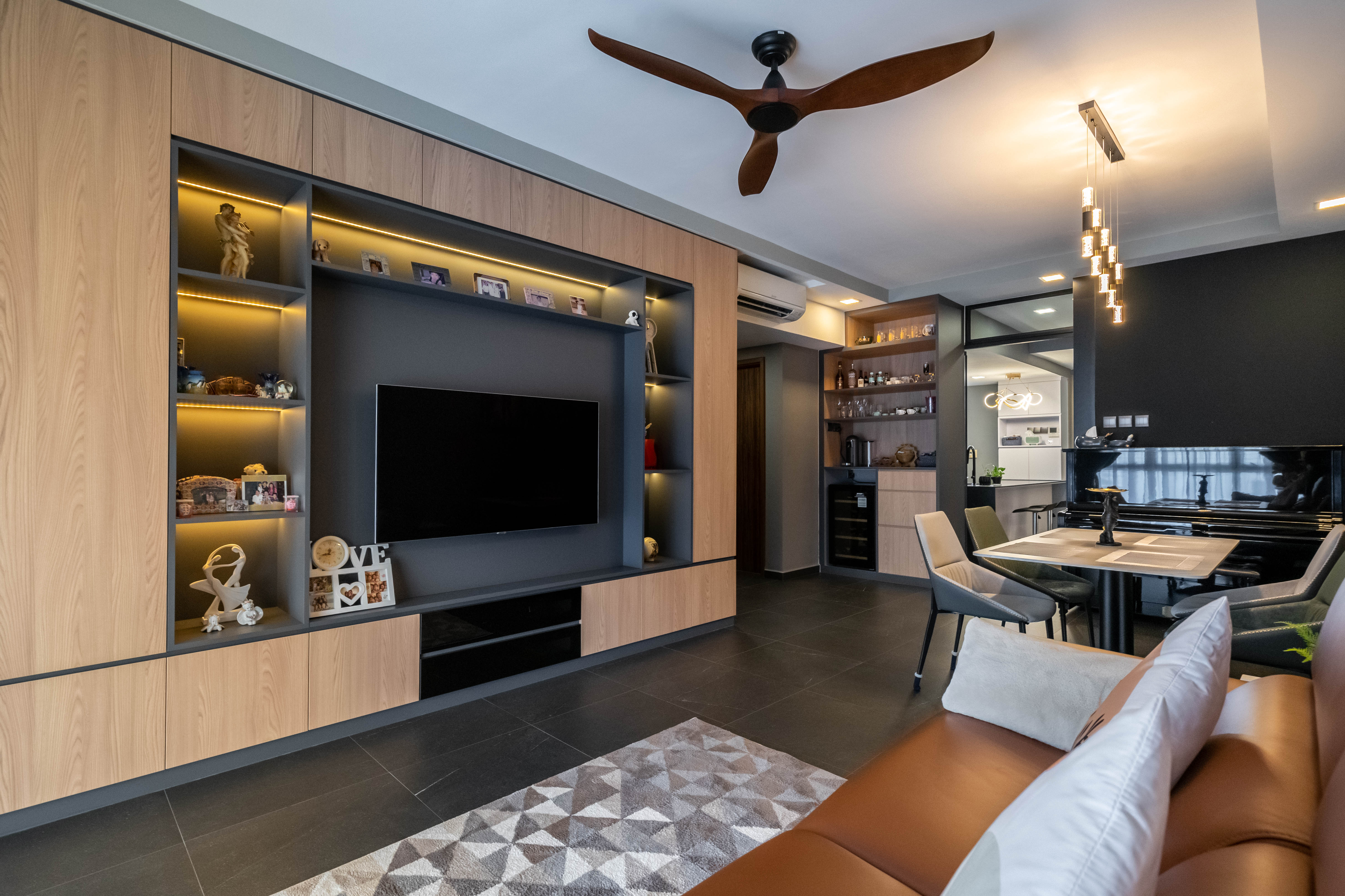 Contemporary, Minimalist Design - Living Room - Condominium - Design by Dots n Tots Interior Pte Ltd