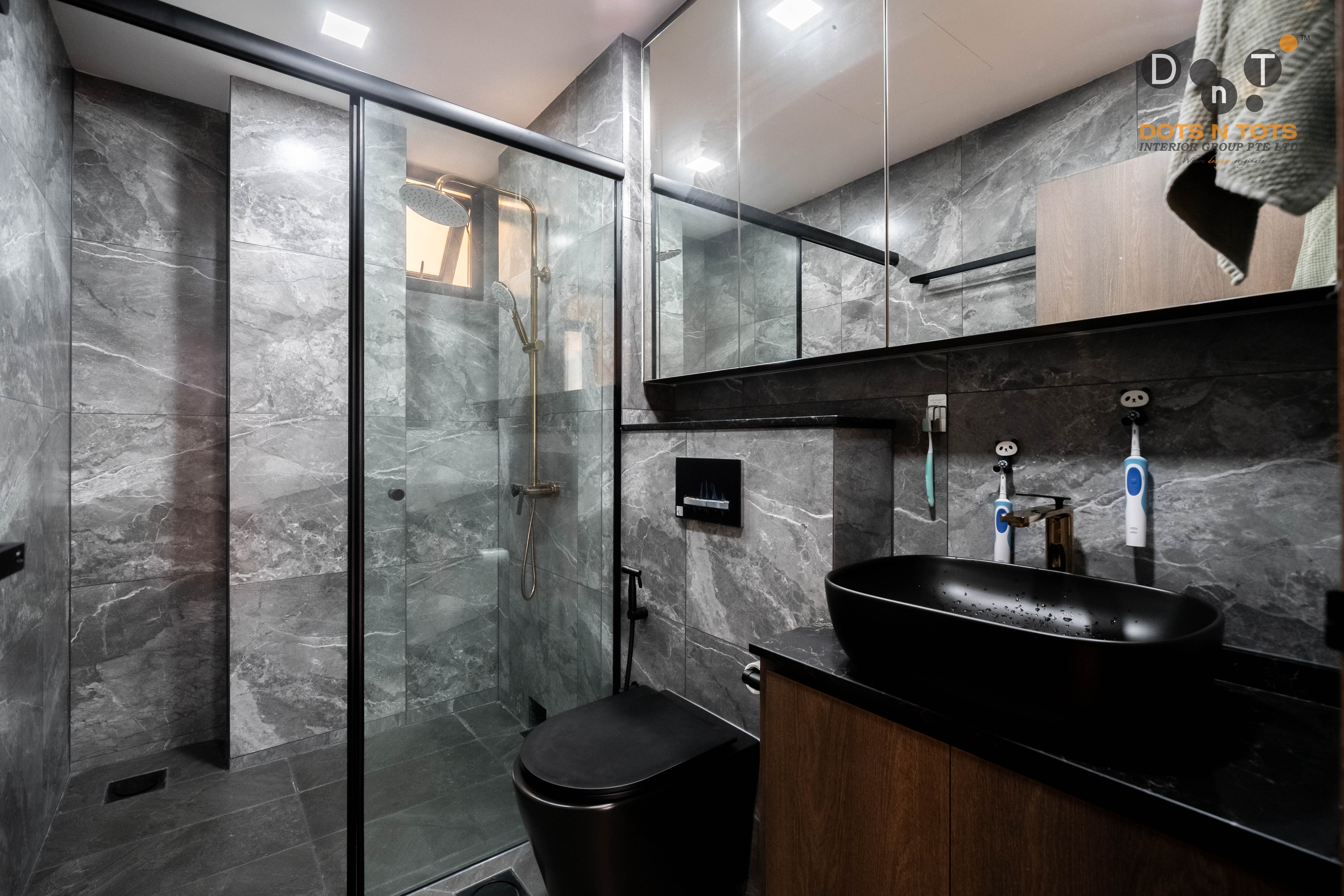 Contemporary, Modern Design - Bathroom - Condominium - Design by Dots n Tots Interior Pte Ltd