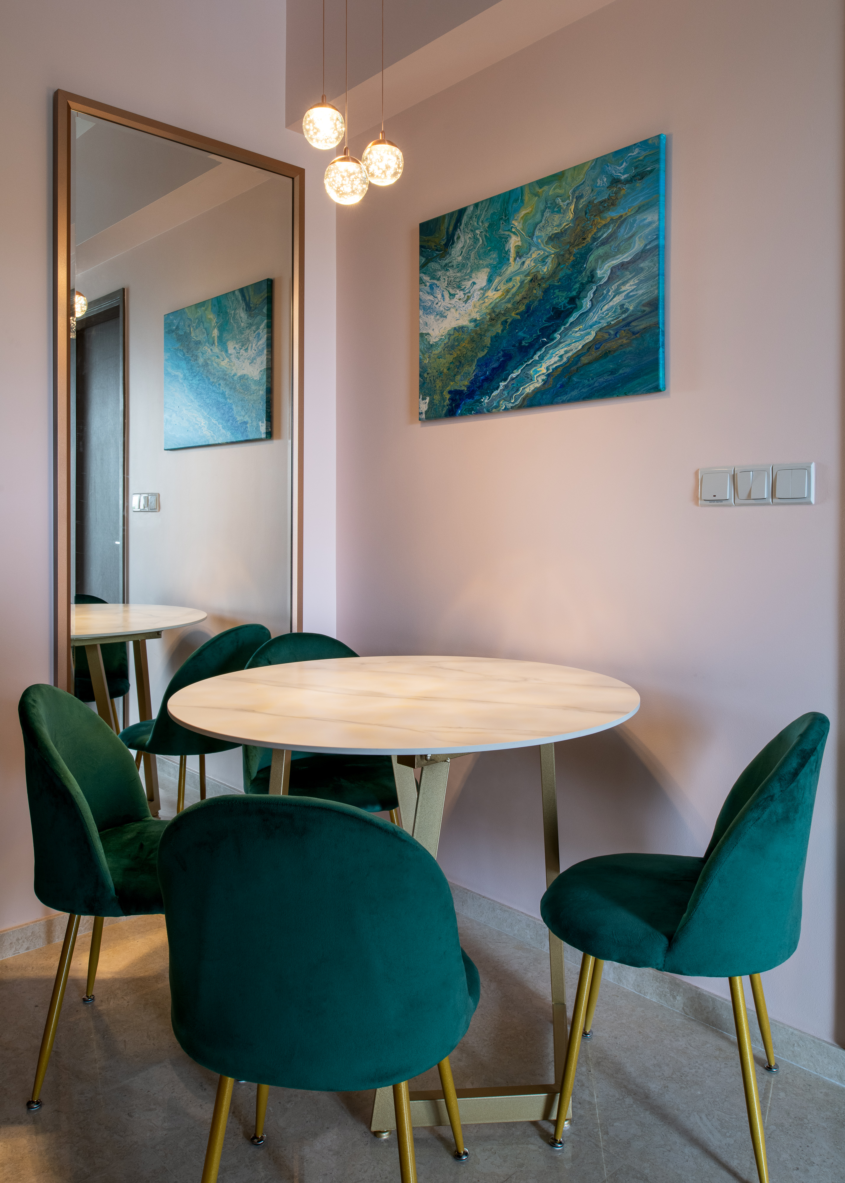 Eclectic, Modern Design - Dining Room - Condominium - Design by Dots n Tots Interior Pte Ltd