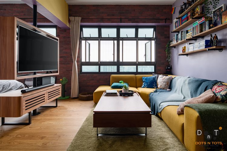 Modern Design - Living Room - HDB Studio Apartment - Design by Dots n Tots Interior Pte Ltd