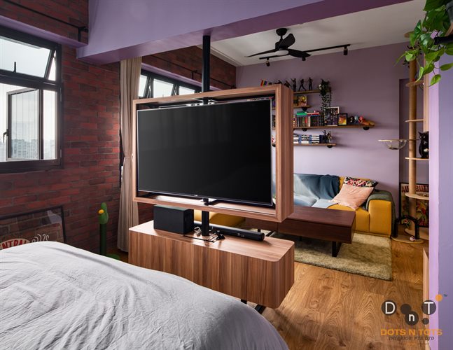 Modern Design - Bedroom - HDB Studio Apartment - Design by Dots n Tots Interior Pte Ltd