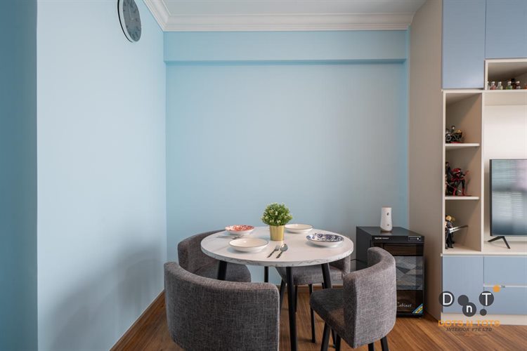Minimalist, Scandinavian Design - Dining Room - HDB Studio Apartment - Design by Dots n Tots Interior Pte Ltd