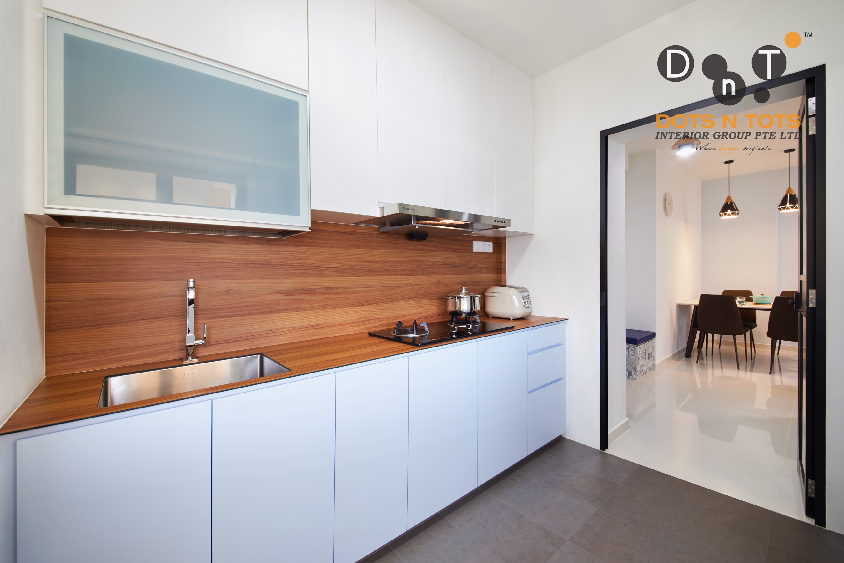 Modern, Scandinavian Design - Kitchen - HDB 3 Room - Design by Dots n Tots Interior Pte Ltd