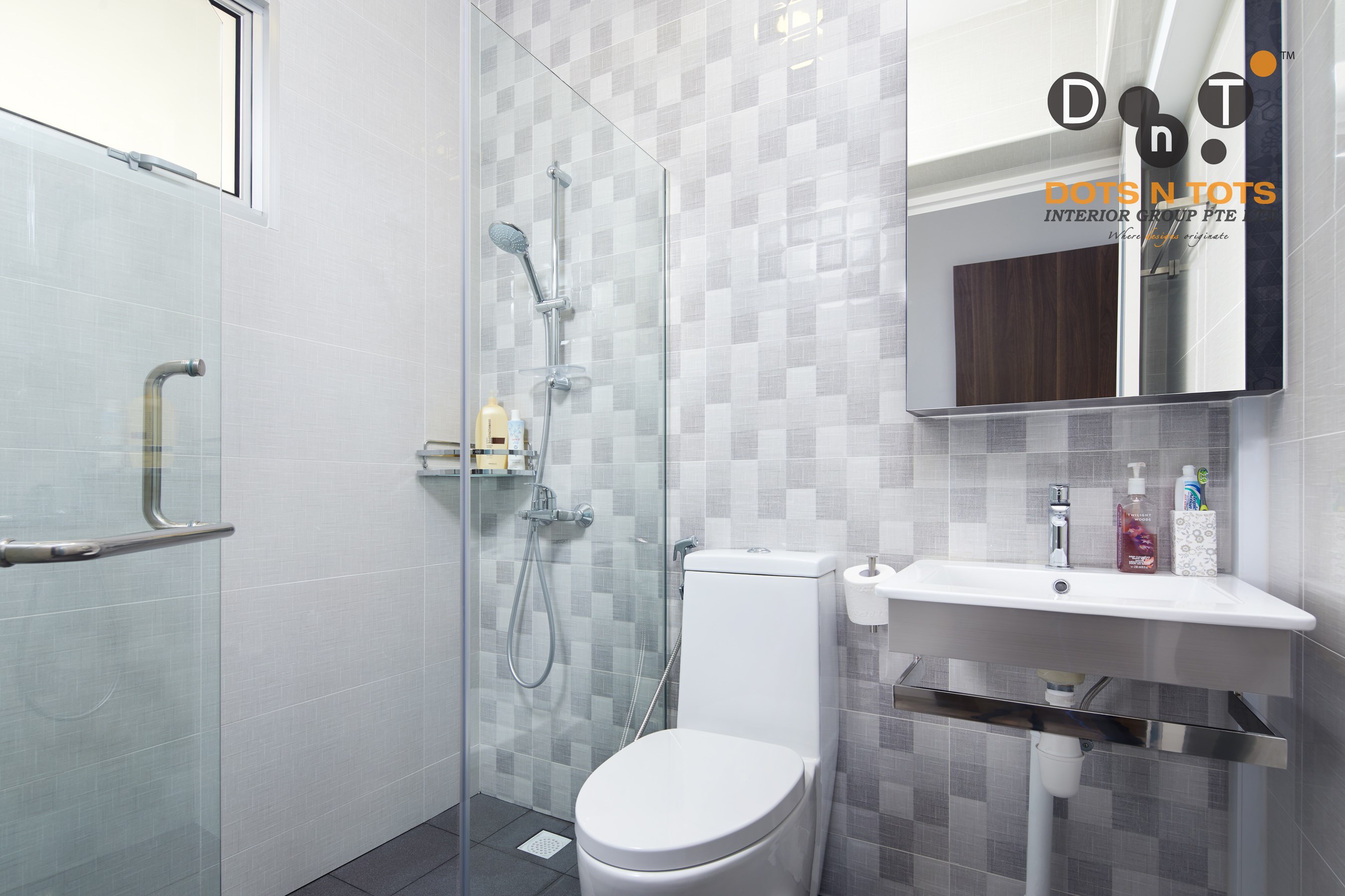 Modern, Scandinavian Design - Bathroom - HDB 3 Room - Design by Dots n Tots Interior Pte Ltd