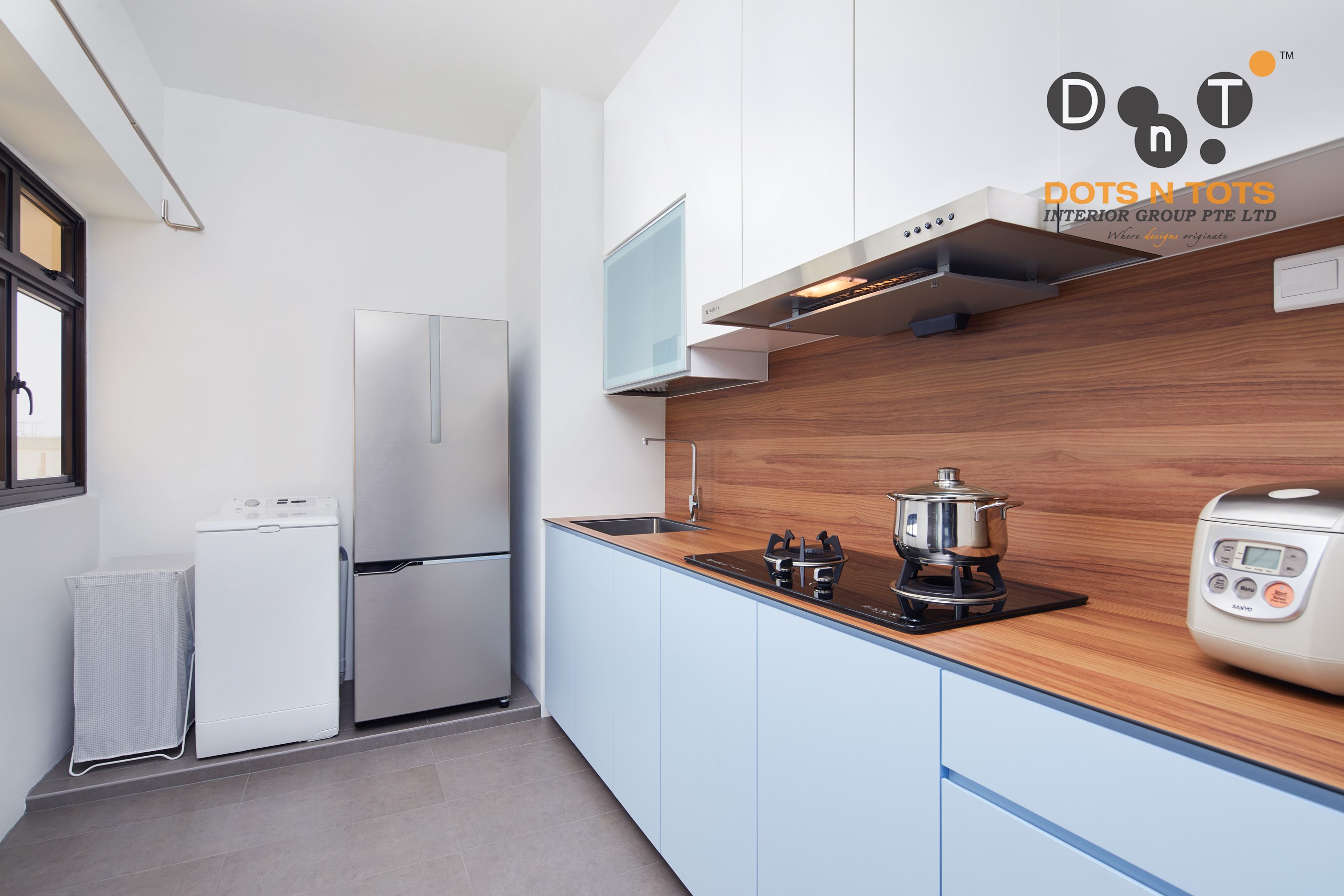 Modern, Scandinavian Design - Kitchen - HDB 3 Room - Design by Dots n Tots Interior Pte Ltd