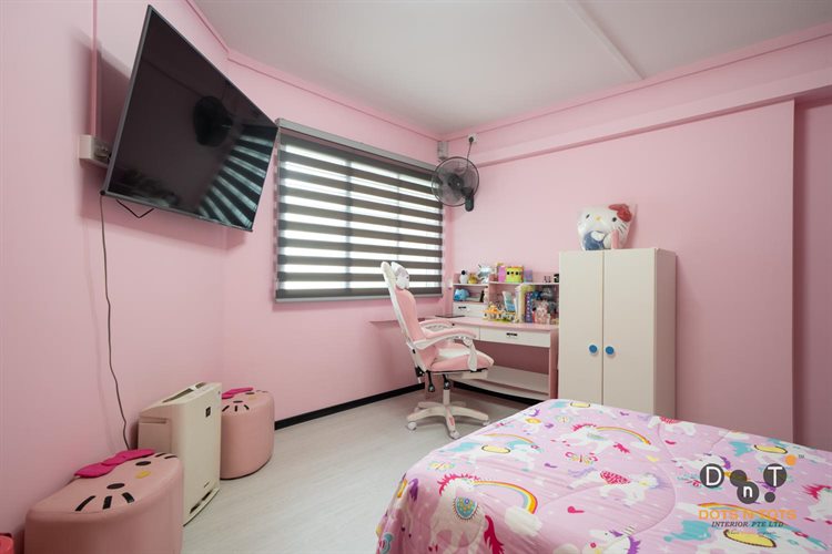 Contemporary, Modern Design - Bedroom - HDB 3 Room - Design by Dots n Tots Interior Pte Ltd