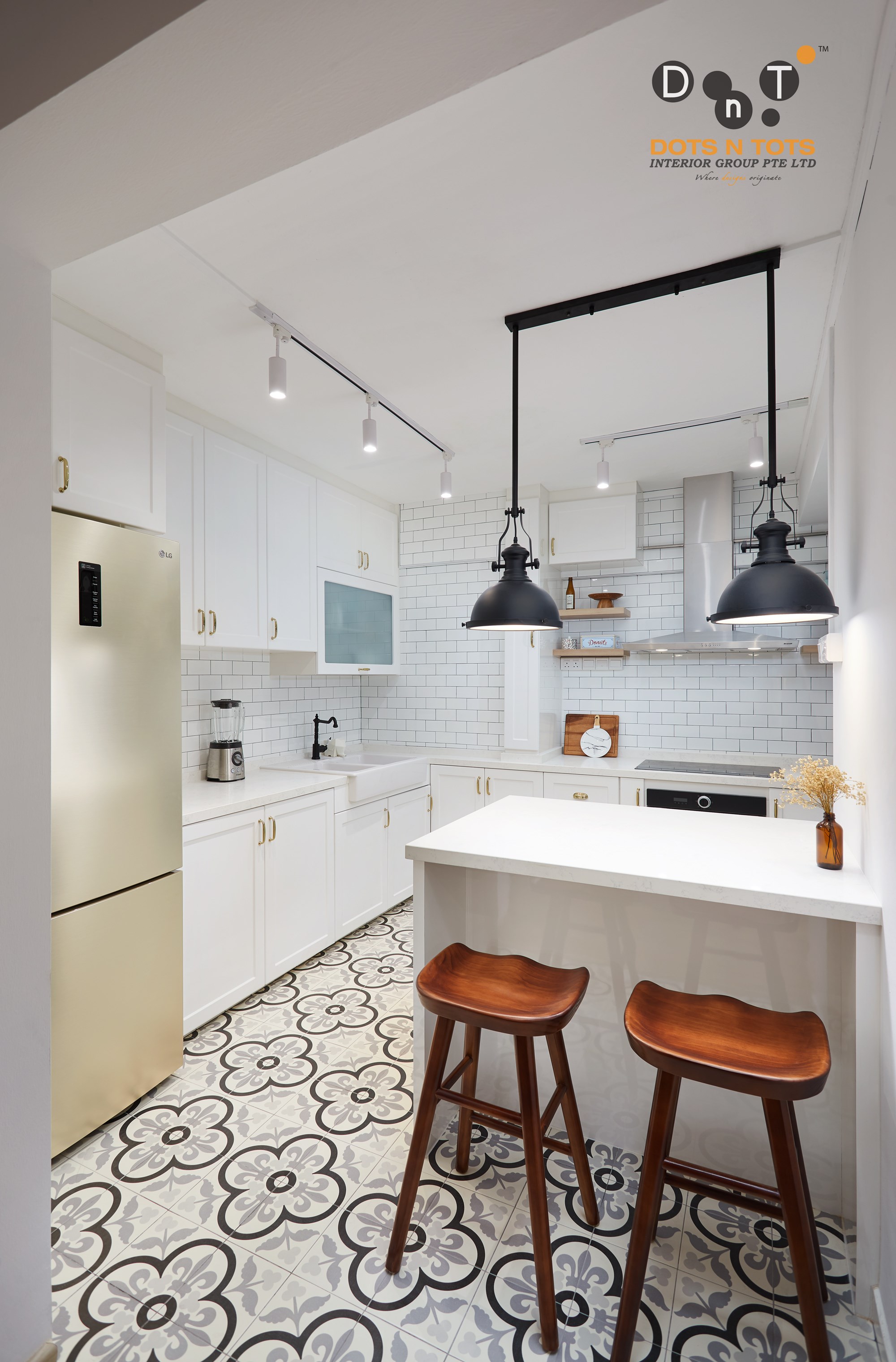 Minimalist Design - Kitchen - HDB 3 Room - Design by Dots n Tots Interior Pte Ltd