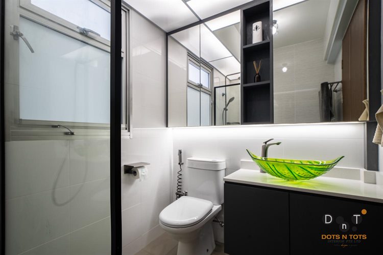 Contemporary, Modern Design - Bathroom - HDB 3 Room - Design by Dots n Tots Interior Pte Ltd