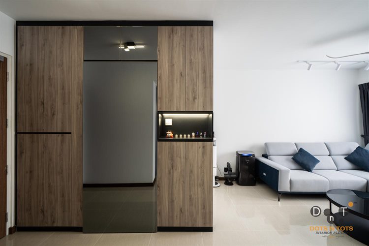 Contemporary, Modern Design - Living Room - HDB 3 Room - Design by Dots n Tots Interior Pte Ltd