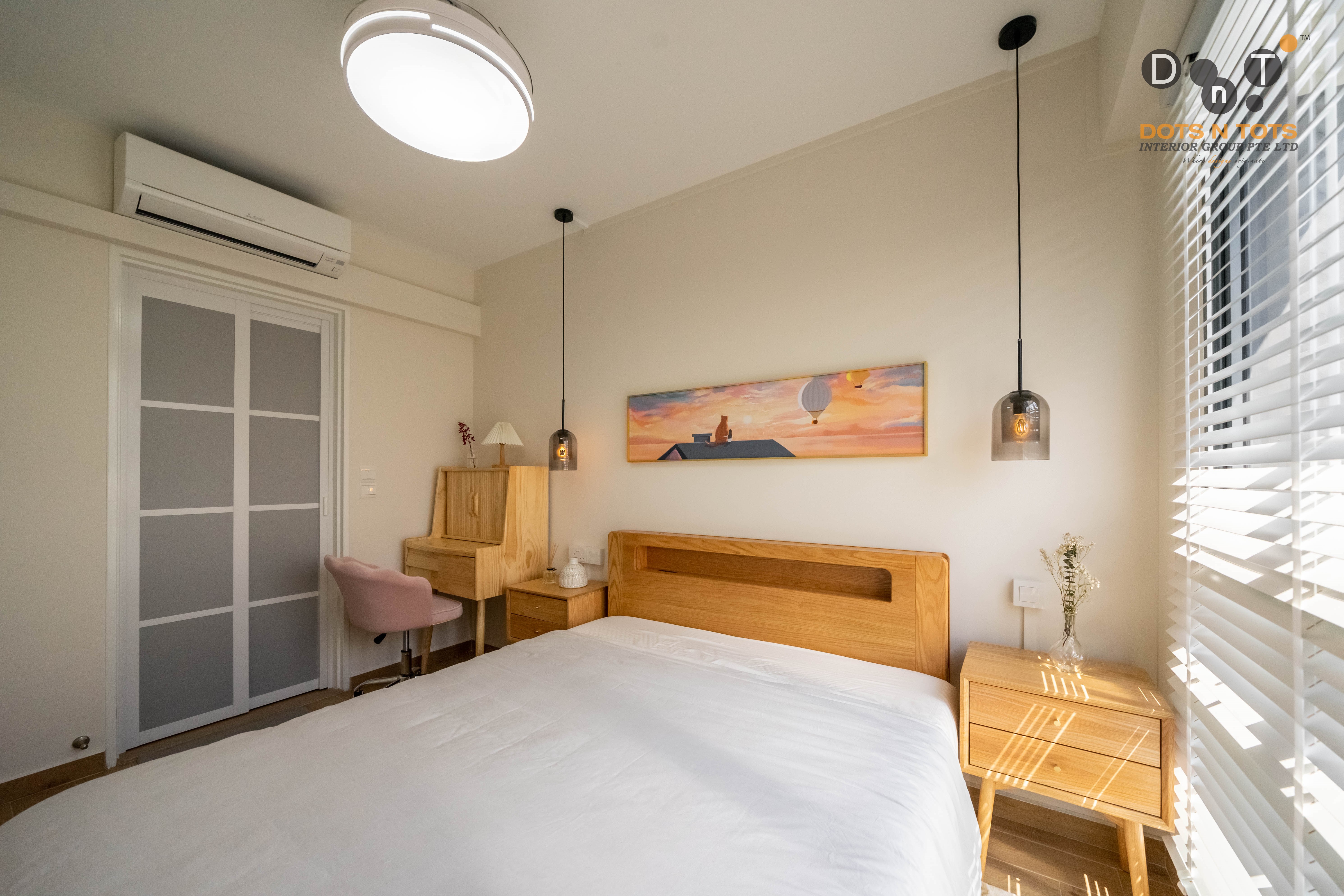 Scandinavian Design - Bedroom - HDB 3 Room - Design by Dots n Tots Interior Pte Ltd