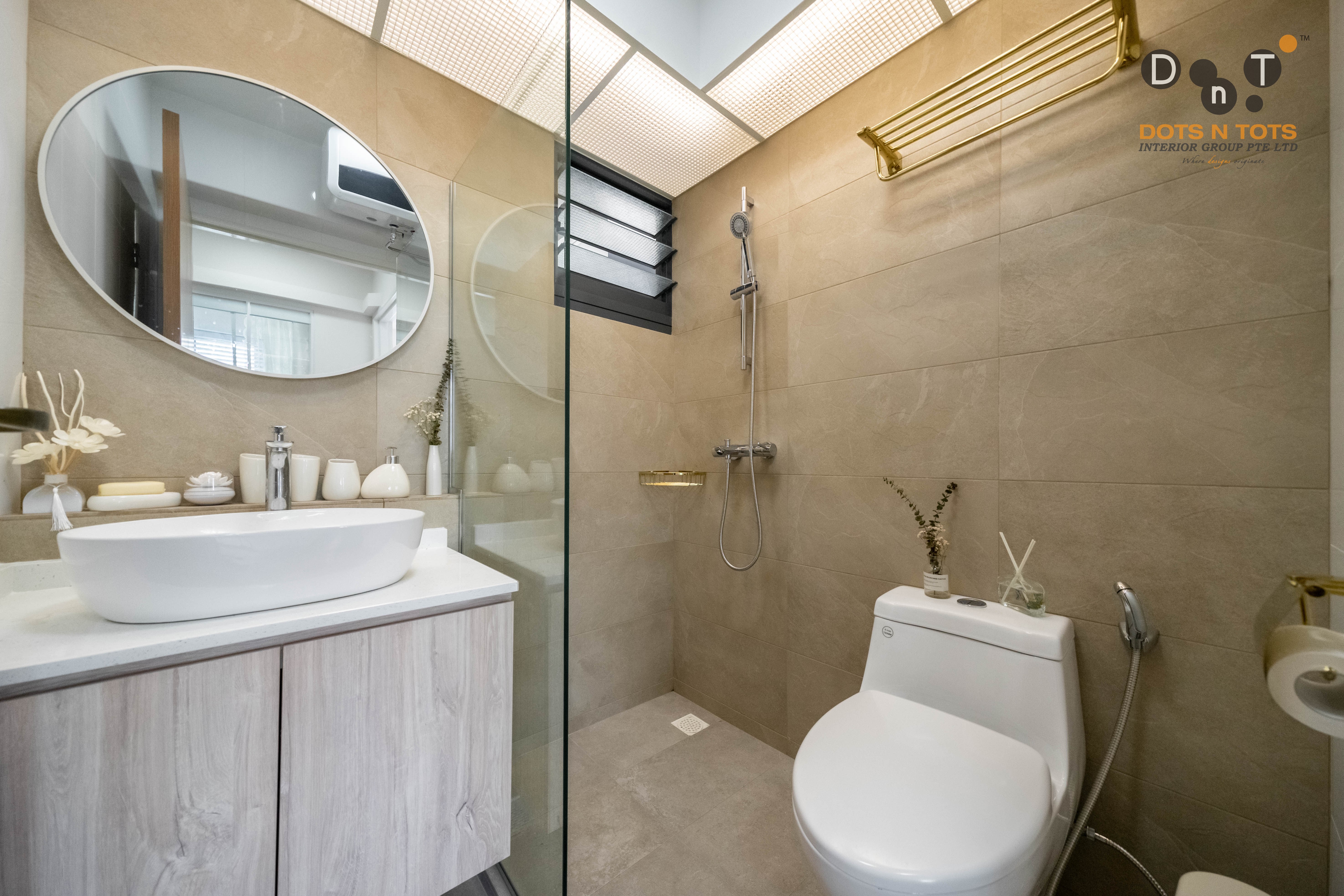 Scandinavian Design - Bathroom - HDB 3 Room - Design by Dots n Tots Interior Pte Ltd