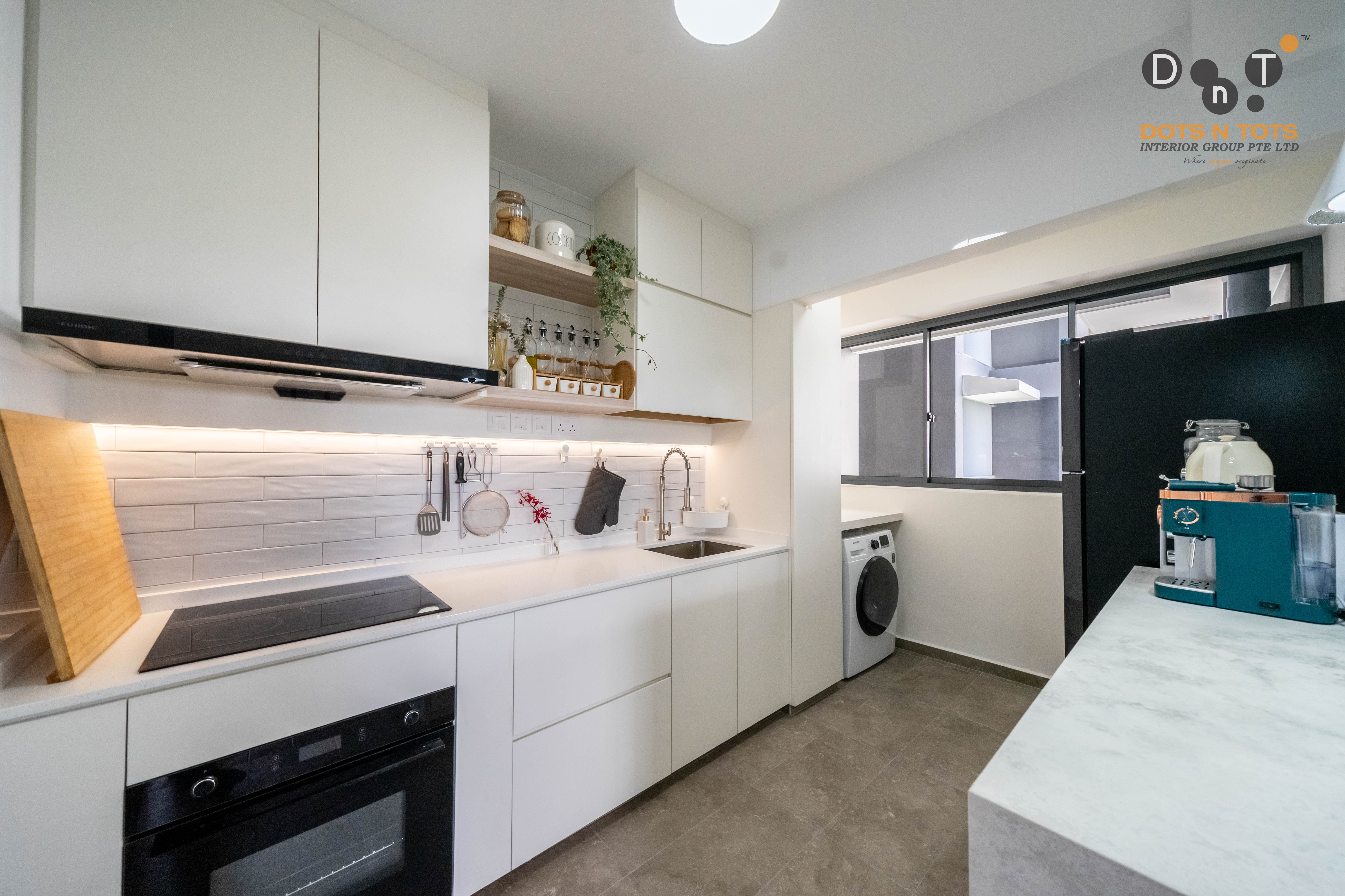 Scandinavian Design - Kitchen - HDB 3 Room - Design by Dots n Tots Interior Pte Ltd