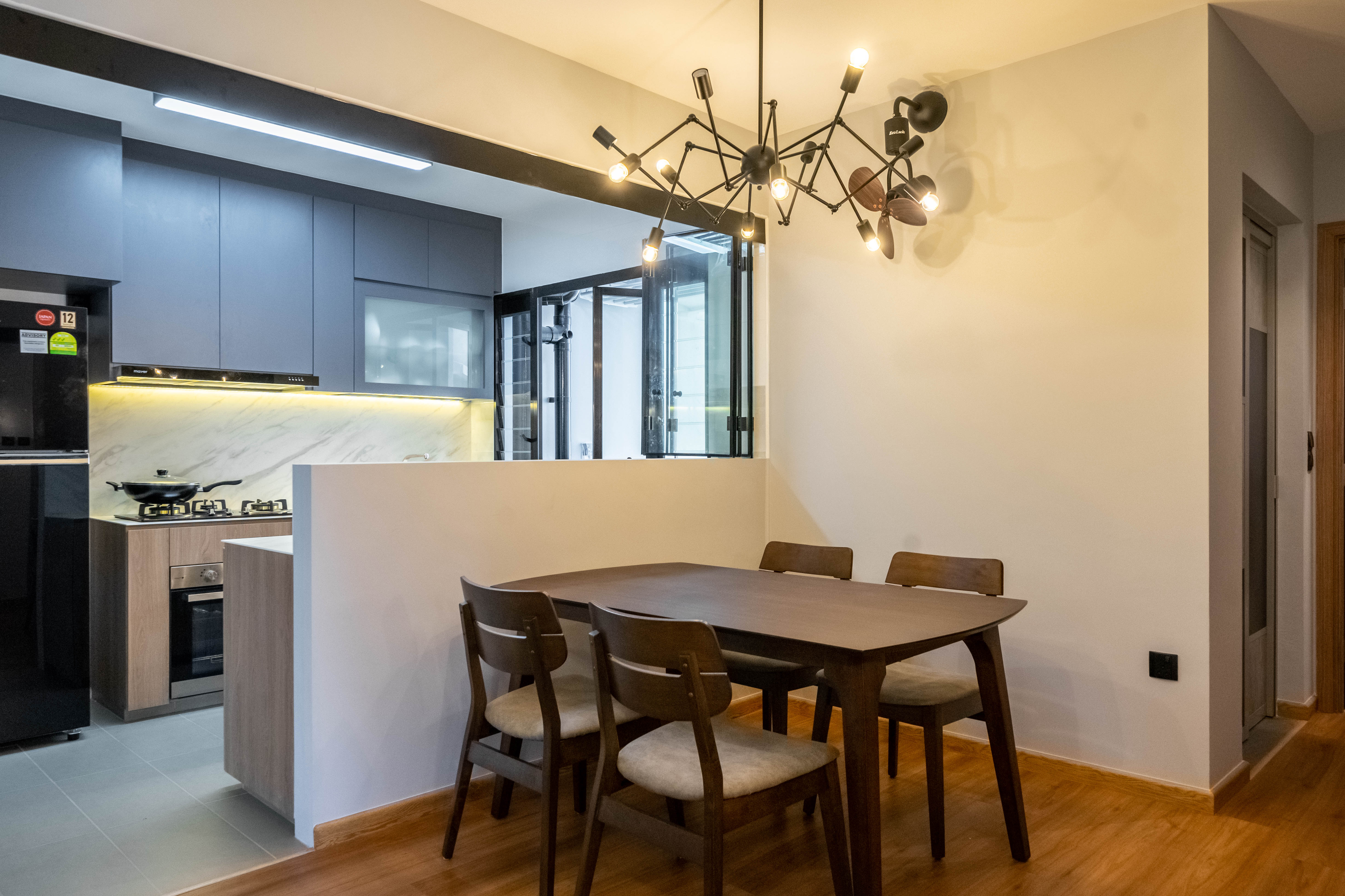 Contemporary, Modern Design - Dining Room - HDB 4 Room - Design by Dots n Tots Interior Pte Ltd