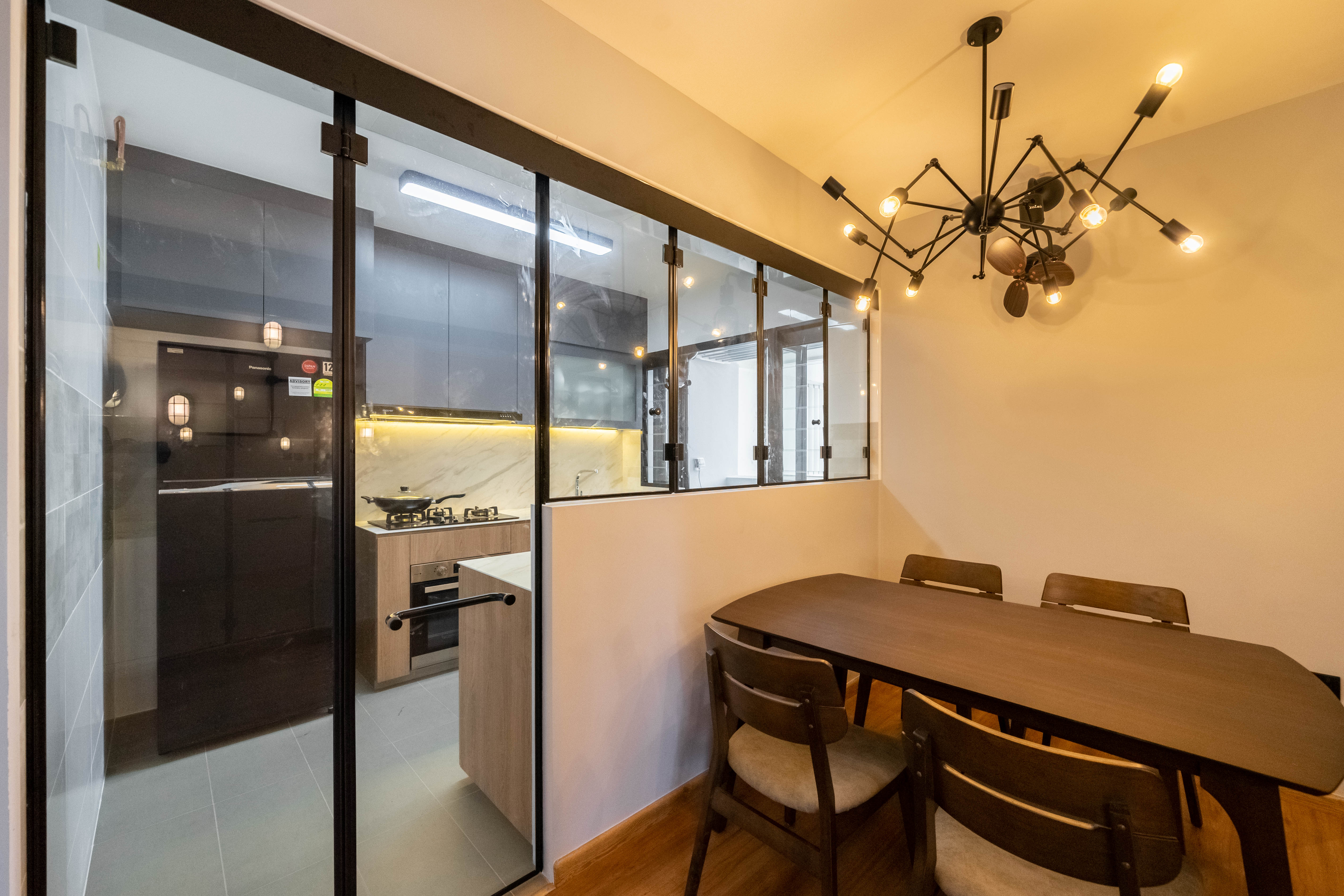 Contemporary, Modern Design - Dining Room - HDB 4 Room - Design by Dots n Tots Interior Pte Ltd