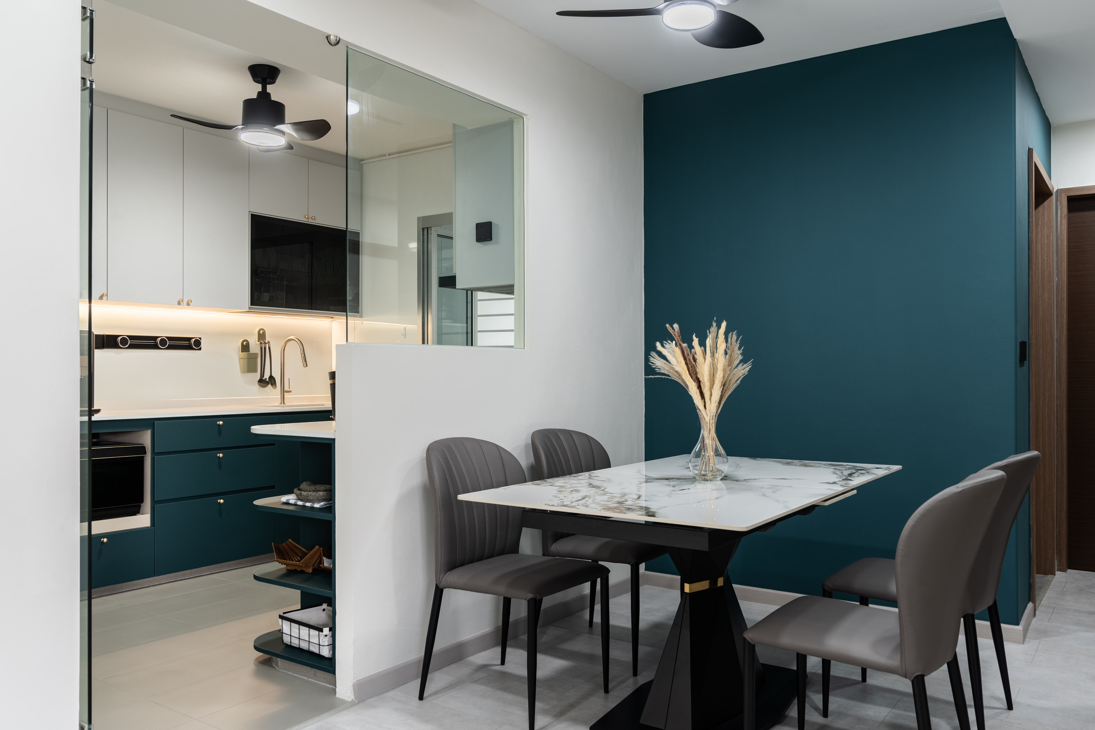 Contemporary, Modern Design - Dining Room - HDB 4 Room - Design by Dots n Tots Interior Pte Ltd